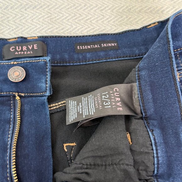 Curve Appeal Jeans Womens 12/31 Hi Rise Essential Skinny Stretch Casual Comfort - Picture 10 of 16
